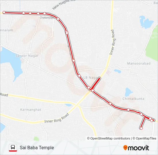 156 Bus Line Map