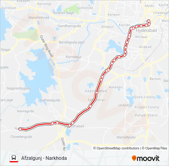 251N Bus Line Map