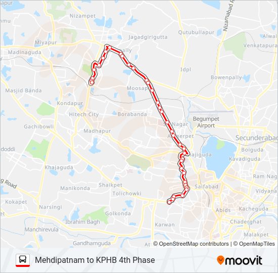 19M bus Line Map