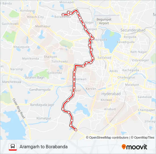 19F/A Bus Line Map