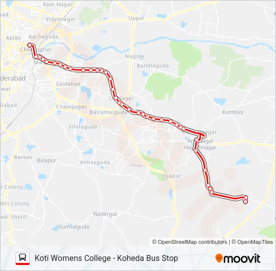 202 Bus Line Map