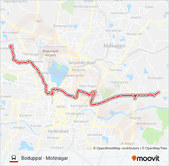 113F Bus Line Map