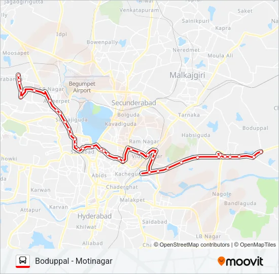 113F Bus Line Map