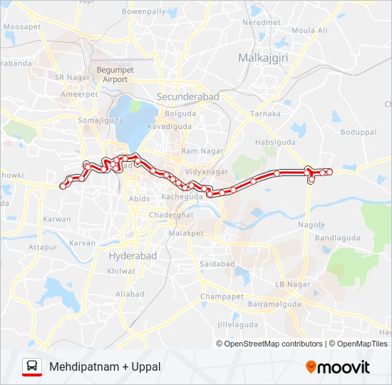 113M bus Line Map