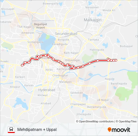 113M Bus Line Map