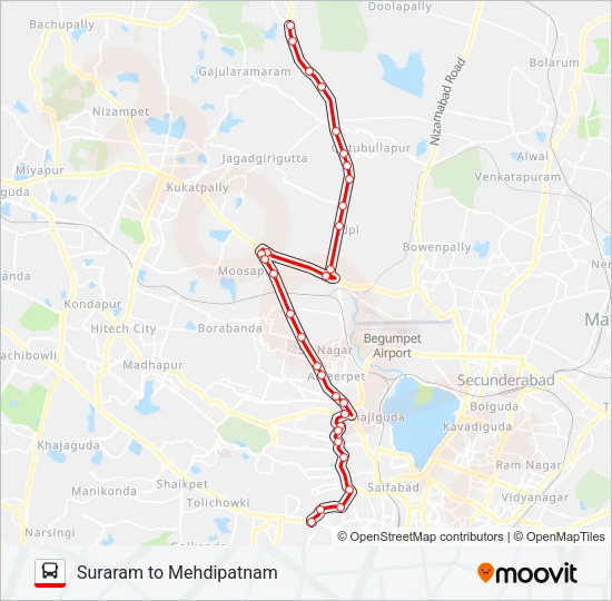 289M Bus Line Map