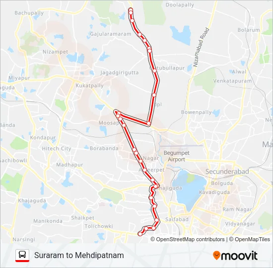289M Bus Line Map