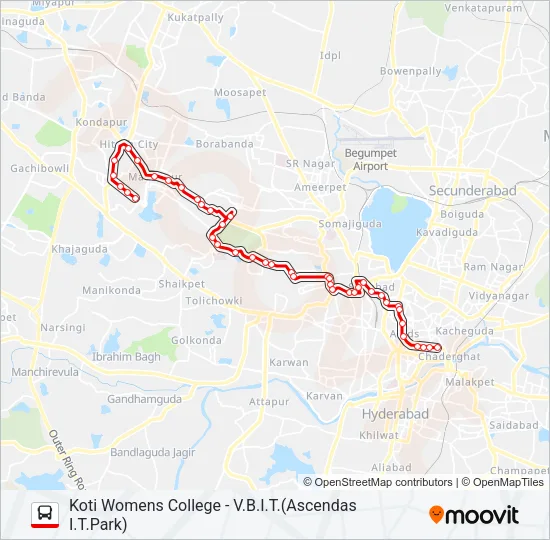 127VB Bus Line Map