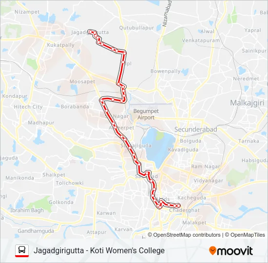41 Bus Line Map