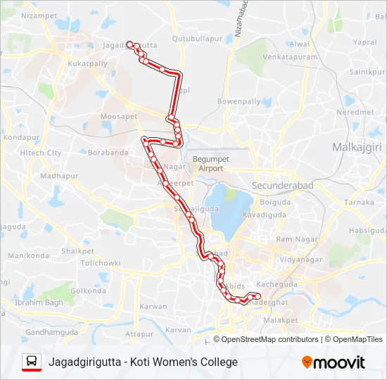 41 Bus Line Map