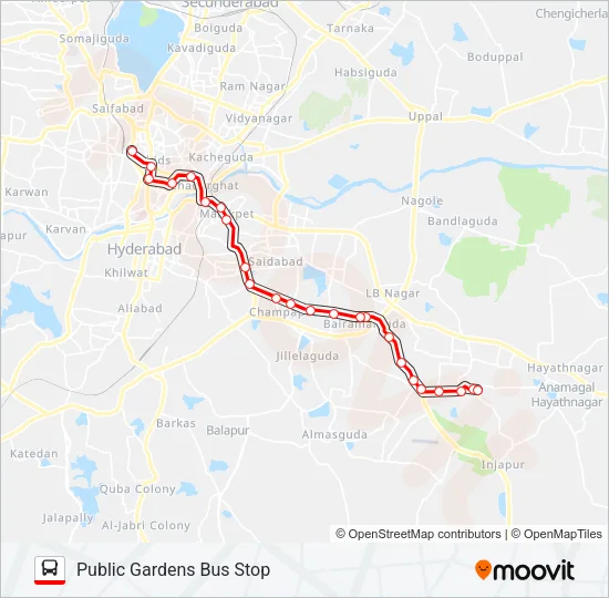 293 Bus Line Map
