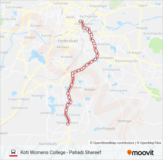 102P Bus Line Map