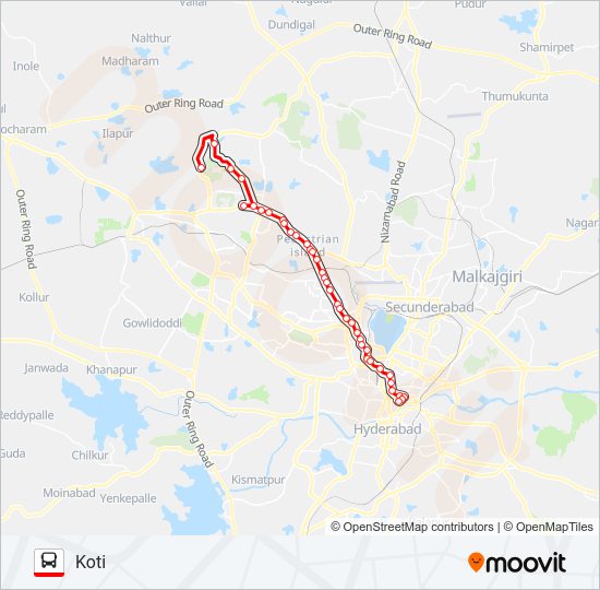 287N bus Line Map