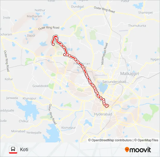 287N Bus Line Map
