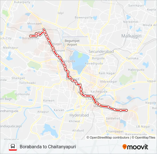 158F Bus Line Map