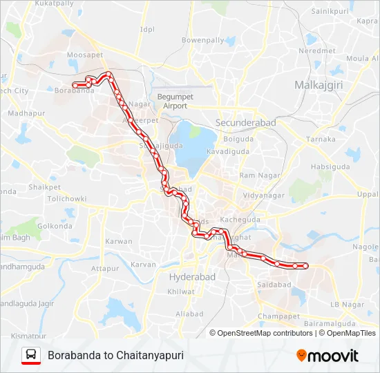 158F Bus Line Map