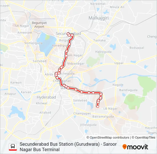 107S Bus Line Map