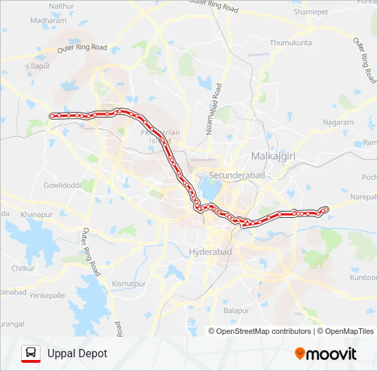 113K/L Bus Line Map
