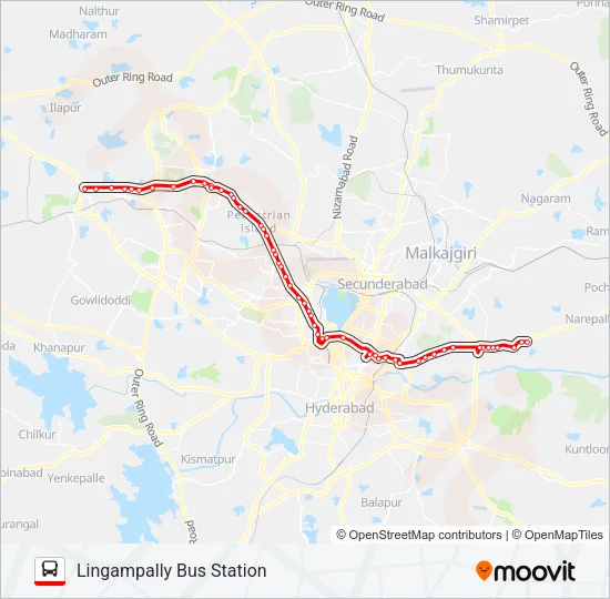 113K/L Bus Line Map