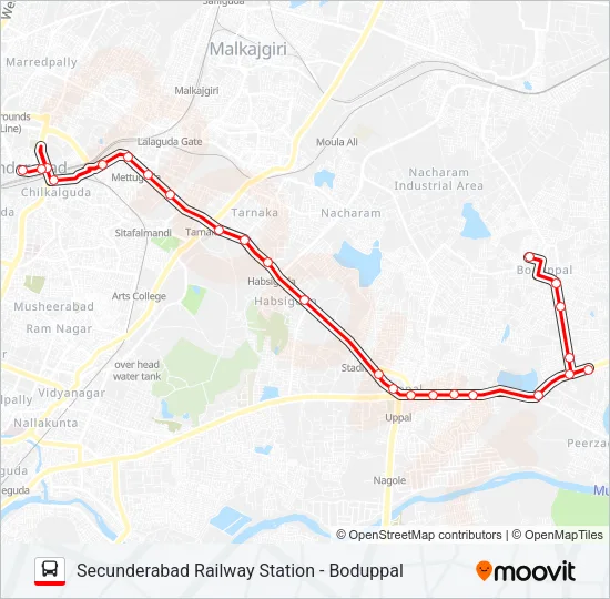 18B Bus Line Map