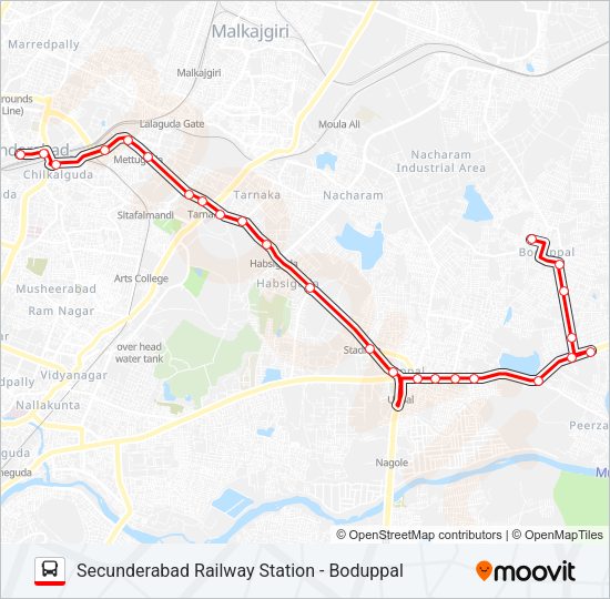 18B Bus Line Map