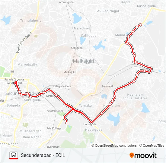 17HN Bus Line Map