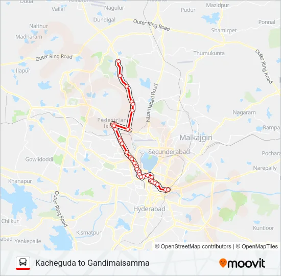 83J/272G Bus Line Map