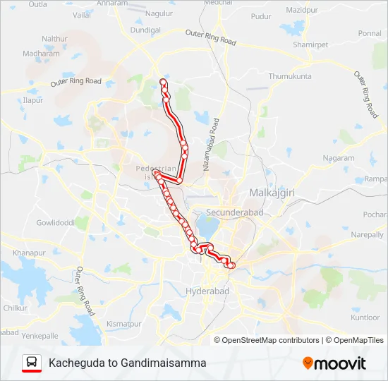 83J/272G Bus Line Map