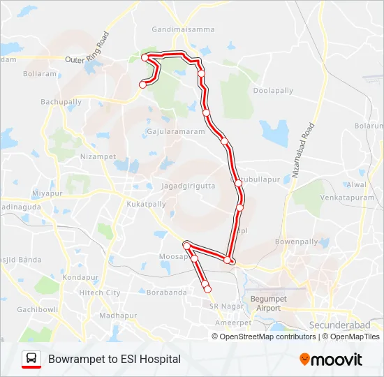 272K Bus Line Map