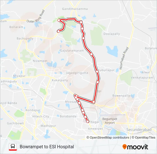 272K Bus Line Map