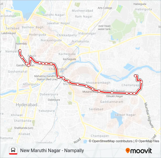 100M Bus Line Map