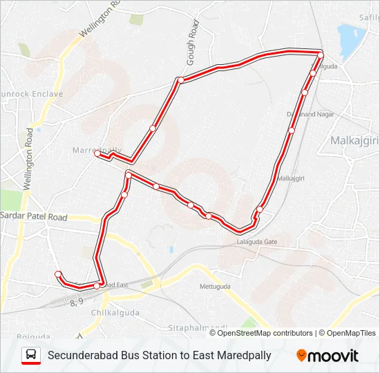 38EX Bus Line Map