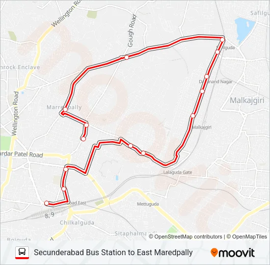 38EX Bus Line Map