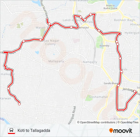 118T Bus Line Map
