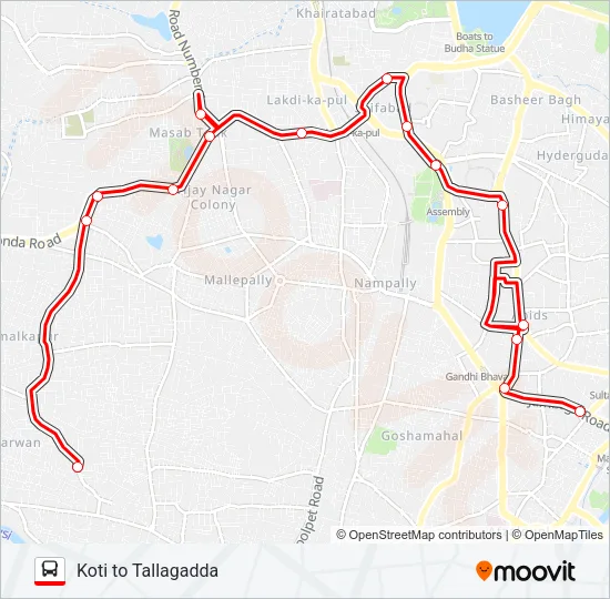 118T Bus Line Map