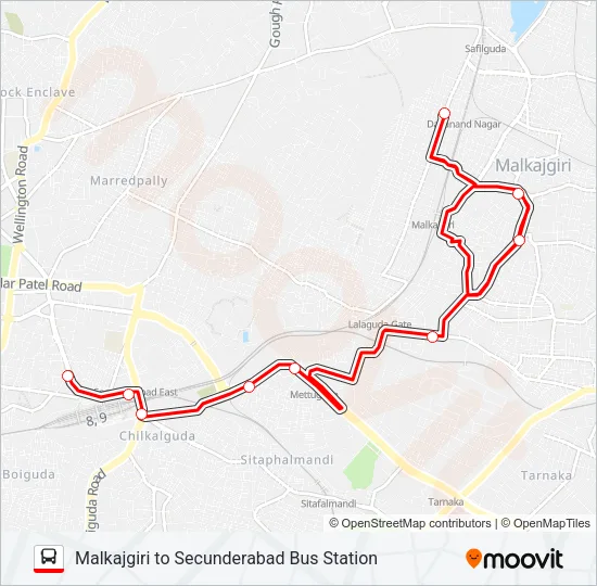 16M Bus Line Map
