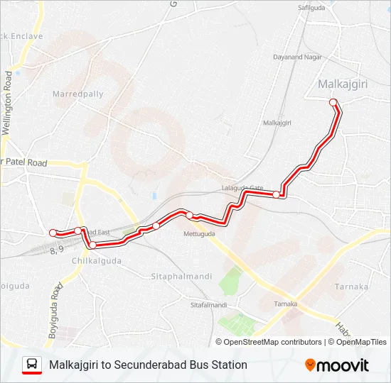 16M Bus Line Map