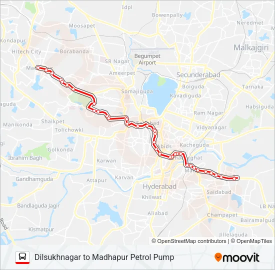 127 Bus Line Map