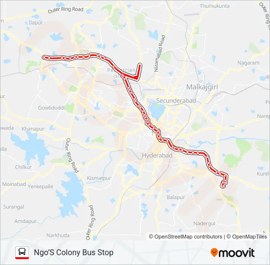 225L/V Bus Line Map