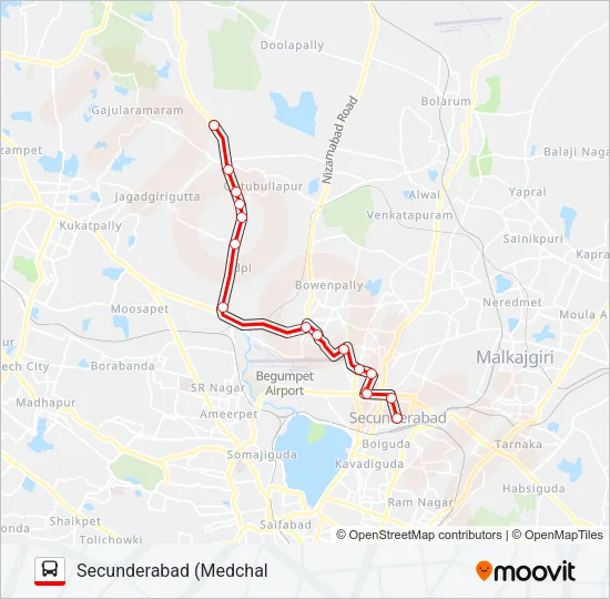 29 Bus Line Map