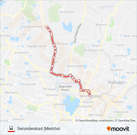 29 bus Line Map