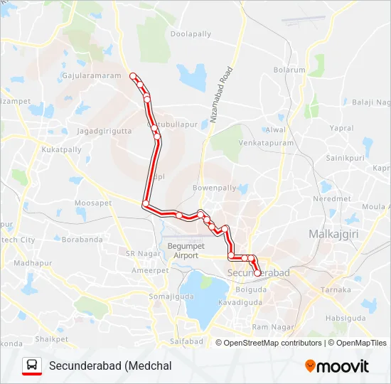 29 Bus Line Map