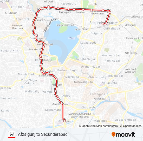 49A bus Line Map