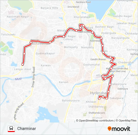 65M Bus Line Map
