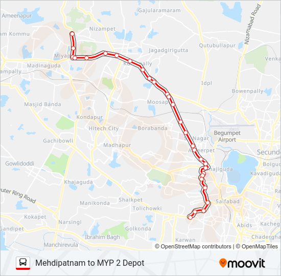 19/224 bus Line Map