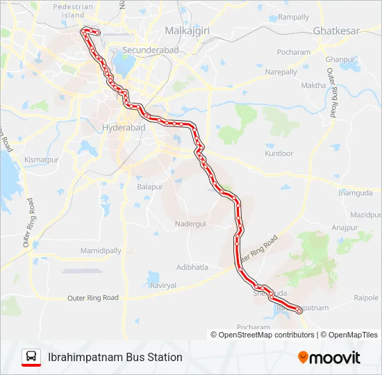 158/277D Bus Line Map