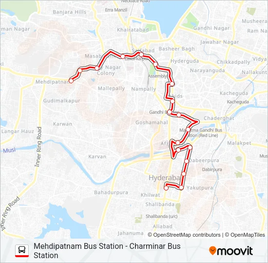 63M Bus Line Map