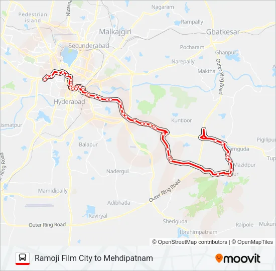 205F Bus Line Map