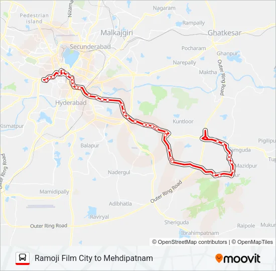 205F Bus Line Map