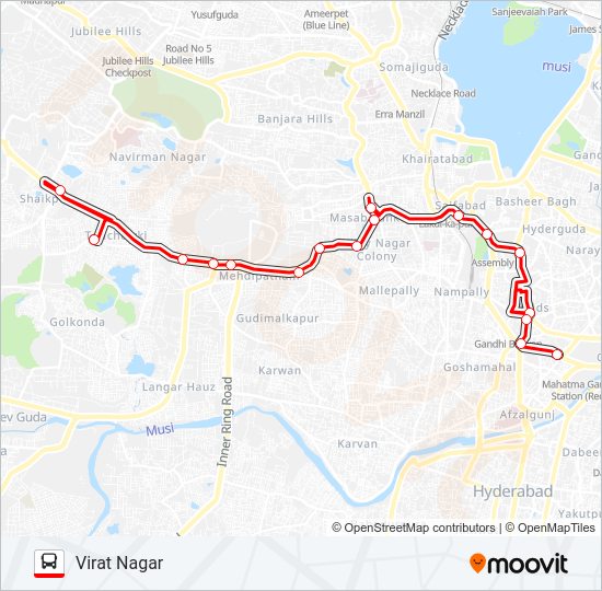 142S bus Line Map